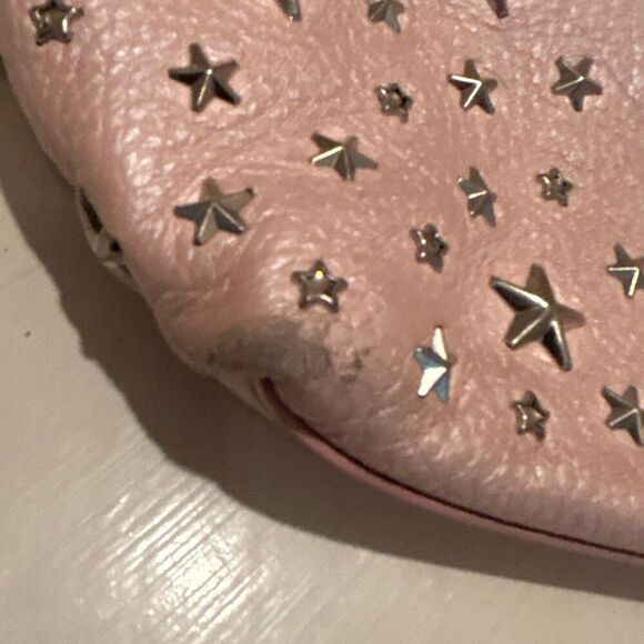 Jimmy Choo Sasha Star Studded Tote Bag Light Pink Silver Grunge Punk Whimsigoth - Picture 15 of 16